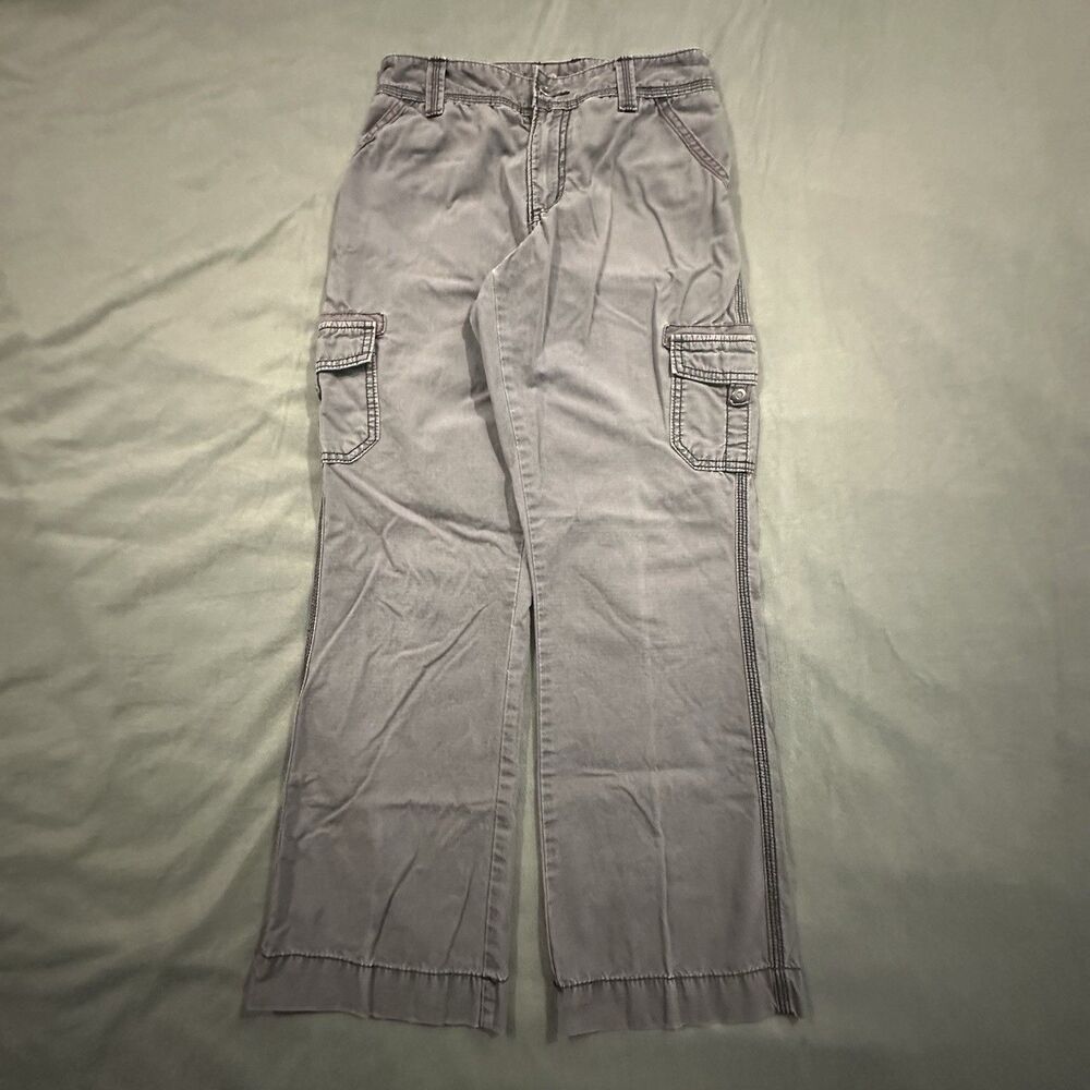 Carhartt Cargo Pants Womens 4 Short Relaxed Fit Utility Workwear Canvas Gray